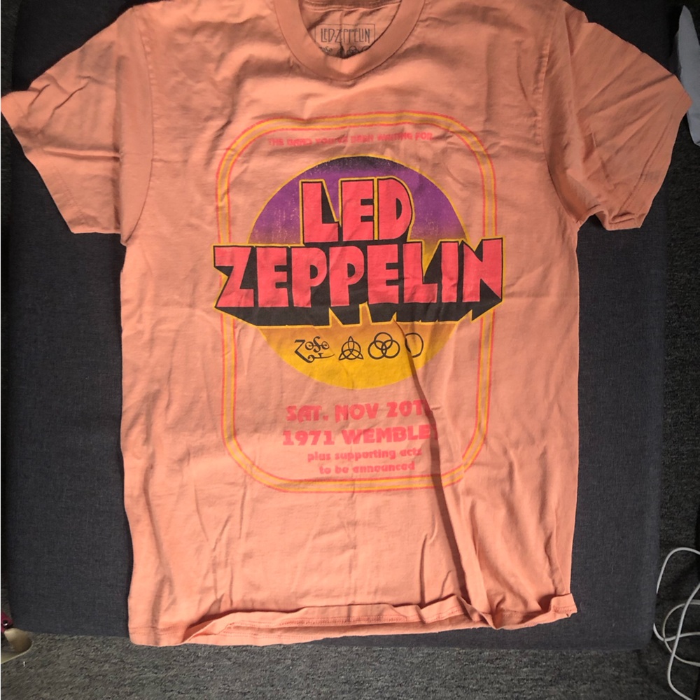 Led Zeppelin Orange Graphic T-Shirt